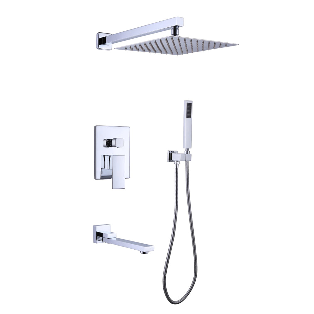 Lauretta Liguria shower and tub set in chrome