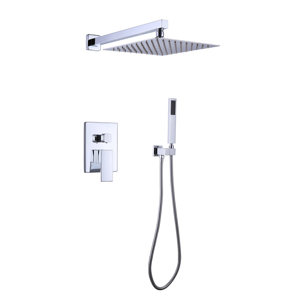 Lauretta Moldova shower set with rain head in chrome