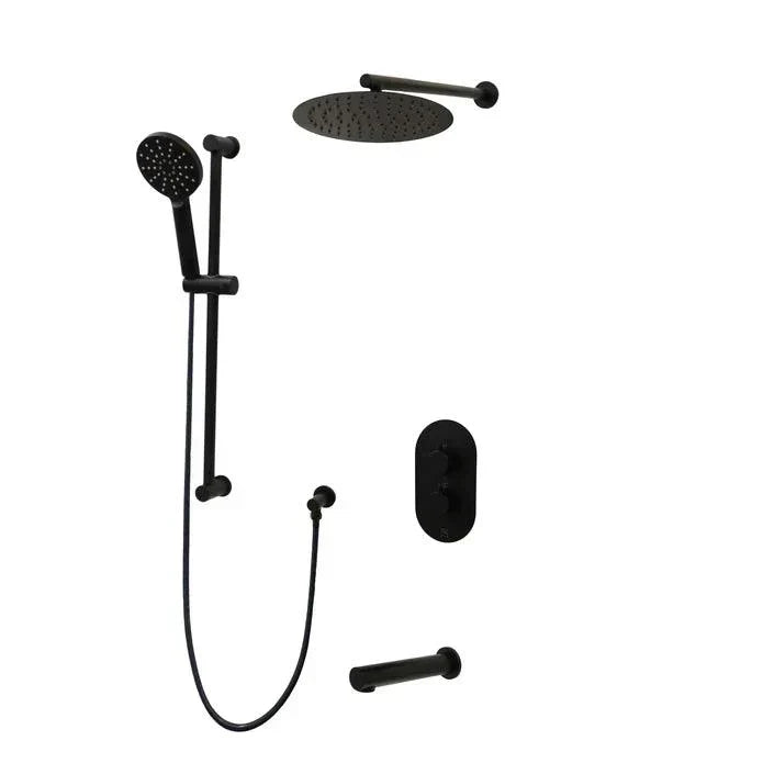 Kodaen Crystal thermostatic shower system for a walk-in shower