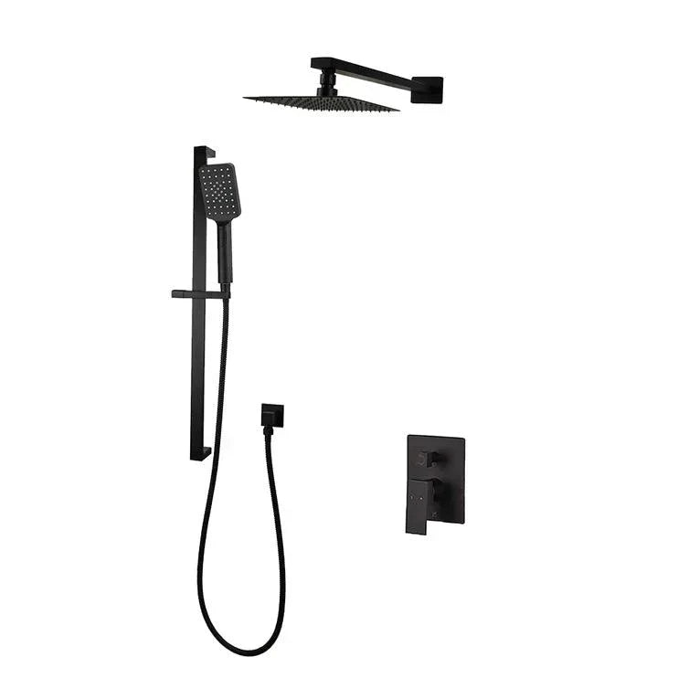 Pressure-balanced shower system with single-handle valve trim