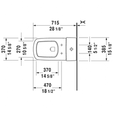 Duravit - One-Piece Toilet With Seat, 1.32/0.92 GPF, With Dual Flush Piston Valve, Top Flush