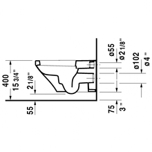 Duravit - Durastyle Wall Mount Bowl - 2537090092