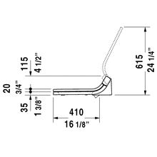 Duravit - SensoWash Starck C Bidet Shower-Toilet Seat - 610200