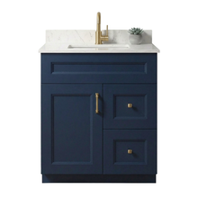 Livia 30" Bathroom Vanity – Solid Wood, Single Sink, Freestanding