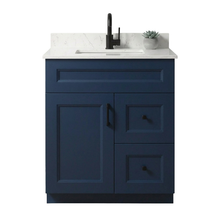 Livia 30" Bathroom Vanity – Solid Wood, Single Sink, Freestanding