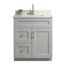 Livia 30" Bathroom Vanity – Solid Wood, Single Sink, Freestanding