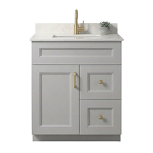 Livia 30" Bathroom Vanity – Solid Wood, Single Sink, Freestanding