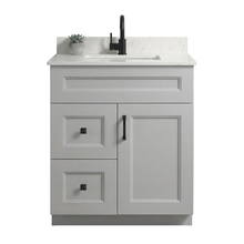 Livia 30" Bathroom Vanity – Solid Wood, Single Sink, Freestanding