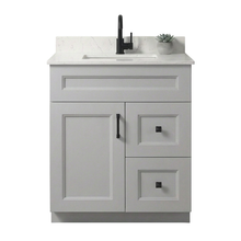 Livia 30" Bathroom Vanity – Solid Wood, Single Sink, Freestanding