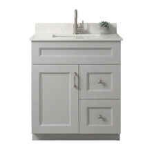 Livia 30" Bathroom Vanity – Solid Wood, Single Sink, Freestanding