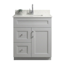 Livia 30" Bathroom Vanity – Solid Wood, Single Sink, Freestanding