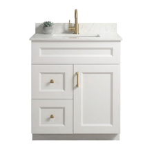 Livia 30" Bathroom Vanity – Solid Wood, Single Sink, Freestanding