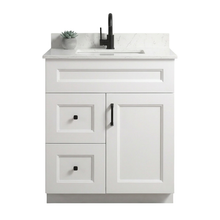Livia 30" Bathroom Vanity – Solid Wood, Single Sink, Freestanding