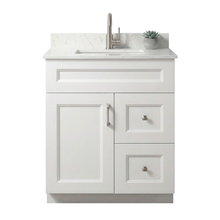 Livia 30" Bathroom Vanity – Solid Wood, Single Sink, Freestanding