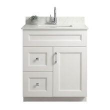 Livia 30" Bathroom Vanity – Solid Wood, Single Sink, Freestanding