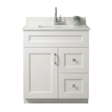 Livia 30" Bathroom Vanity – Solid Wood, Single Sink, Freestanding