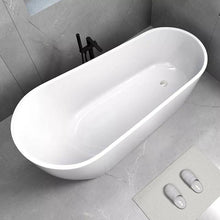 67" Freestanding Tub HB-7111-67 - Modern Oval Acrylic Bathtub for Luxury Bathroom Decor