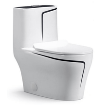 One Piece Toilet Bowl SKU: 8676WB- Soft Close Seat with High Efficiency Dual Flush in White. Dual-Flush