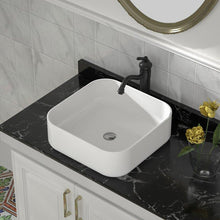 Square Ceramic Vessel Sink – White Finish