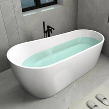 60" Freestanding Tub HB-7111-60 - Modern Oval Acrylic Bathtub For Luxury Bathroom Decor