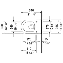 Duravit - Starck 3 One-Piece Rimless Wall-Mount Toilet Dual-Flush 252709