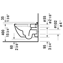 Duravit - Starck 3 One-Piece Rimless Wall-Mount Toilet Dual-Flush 252709