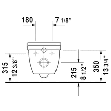 Duravit - Starck 3 One-Piece Rimless Wall-Mount Toilet Dual-Flush 252709