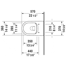 Duravit - ME by Starck Rimless Wall-mounted Toilet 252909
