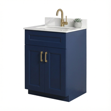 Livia 24" Bathroom Vanity – Solid Wood, Single Sink, Freestanding
