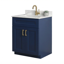Livia 30" Bathroom Vanity – Solid Wood, Single Sink, Freestanding, Double Doors