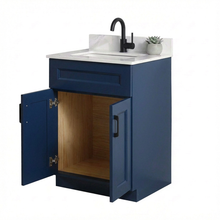 Livia 24" Bathroom Vanity – Solid Wood, Single Sink, Freestanding