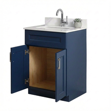 Livia 24" Bathroom Vanity – Solid Wood, Single Sink, Freestanding