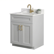 Livia 30" Bathroom Vanity – Solid Wood, Single Sink, Freestanding, Double Doors
