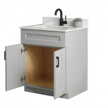 Livia 30" Bathroom Vanity – Solid Wood, Single Sink, Freestanding, Double Doors