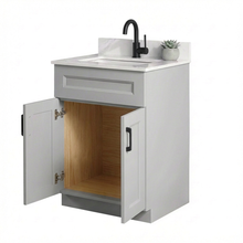 Livia 24" Bathroom Vanity – Solid Wood, Single Sink, Freestanding