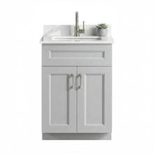 Livia 24 inch grey with brush nickel handles