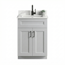 Livia 24" Bathroom Vanity – Solid Wood, Single Sink, Freestanding