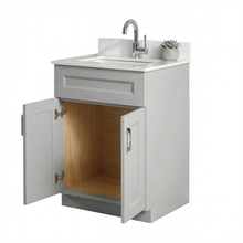 Livia 24" Bathroom Vanity – Solid Wood, Single Sink, Freestanding