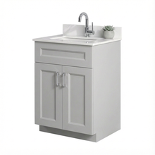 Livia 24" Bathroom Vanity – Solid Wood, Single Sink, Freestanding