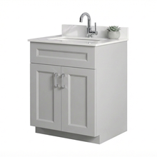 Livia 30" Bathroom Vanity – Solid Wood, Single Sink, Freestanding, Double Doors