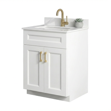 Livia 30" Bathroom Vanity – Solid Wood, Single Sink, Freestanding, Double Doors