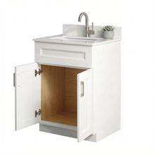Livia 24" Bathroom Vanity – Solid Wood, Single Sink, Freestanding