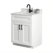 Livia 30" Bathroom Vanity – Solid Wood, Single Sink, Freestanding, Double Doors