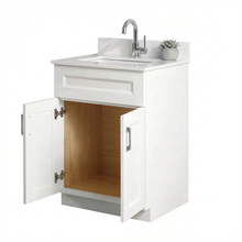 Livia 24" Bathroom Vanity – Solid Wood, Single Sink, Freestanding