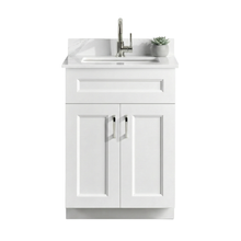Livia 24 inch white with chrome handles