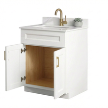 Livia 30" Bathroom Vanity – Solid Wood, Single Sink, Freestanding, Double Doors