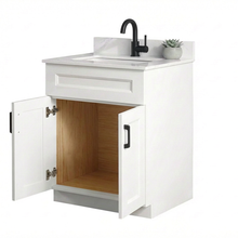 Livia 30" Bathroom Vanity – Solid Wood, Single Sink, Freestanding, Double Doors