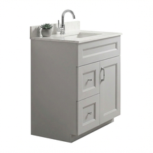 Livia 30" Bathroom Vanity – Solid Wood, Single Sink, Freestanding