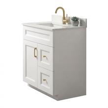 Livia 30" Bathroom Vanity – Solid Wood, Single Sink, Freestanding