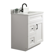 Livia 30" Bathroom Vanity – Solid Wood, Single Sink, Freestanding